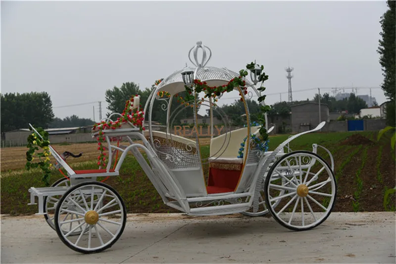 Hot Sale Electric special transportation Pumpkin Horse Carriage for Sale Horse Wagon white Manufacturer