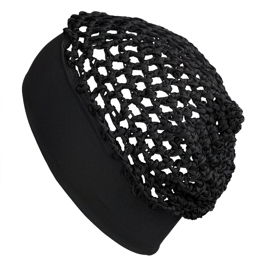 1Pc Hand-Crocheted Stretch Wide-Brim Hair Net Caps – Elegant Sleep & Daily Use Hair Cover with Elastic Band