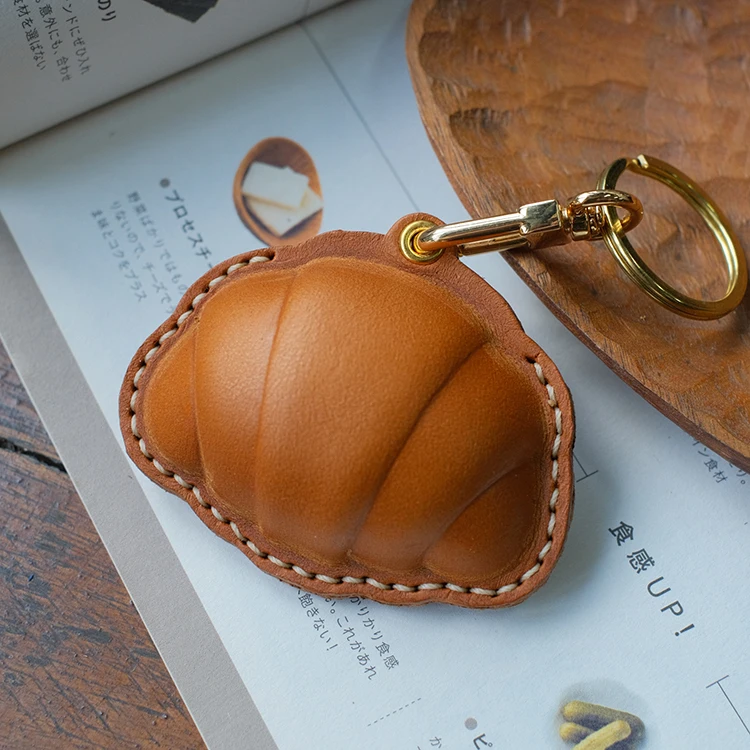 

Genuine leather access card holder with keychain, integrated elevator card protective case for residential areas