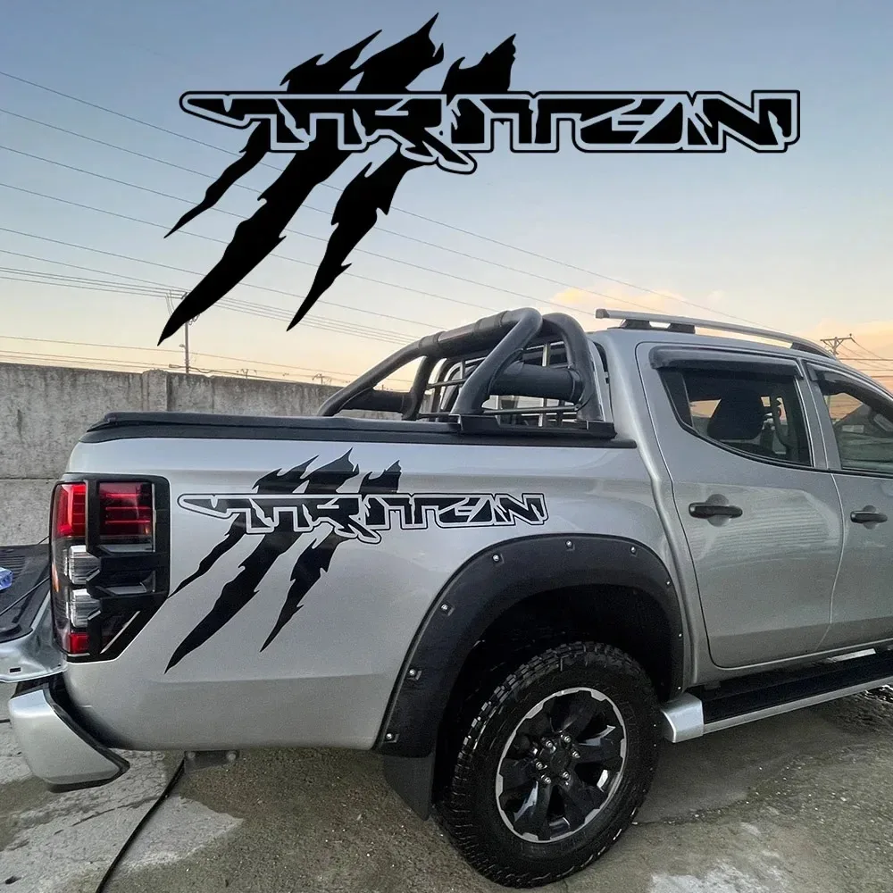 

2pcs Pick Up Stickers 4x4 Vehicle Graphics Decals for Mitsubishi L200 TRITON CLAWMARK Pickup Truck Vinyl Accessories stickers