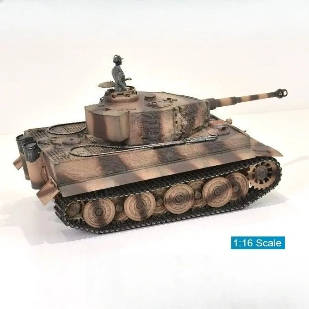 1/16 WWII Tiger I Remote Control Metal Tank Camouflage Version Heavy Remote Control Tank RC Remote Control Toy Simulation Model