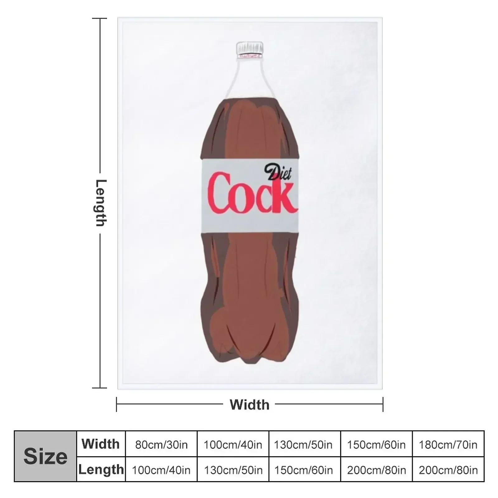 Diet Cock - 2 Liter Throw Blanket Decorative Sofas Furrys blankets and throws Loose Blankets