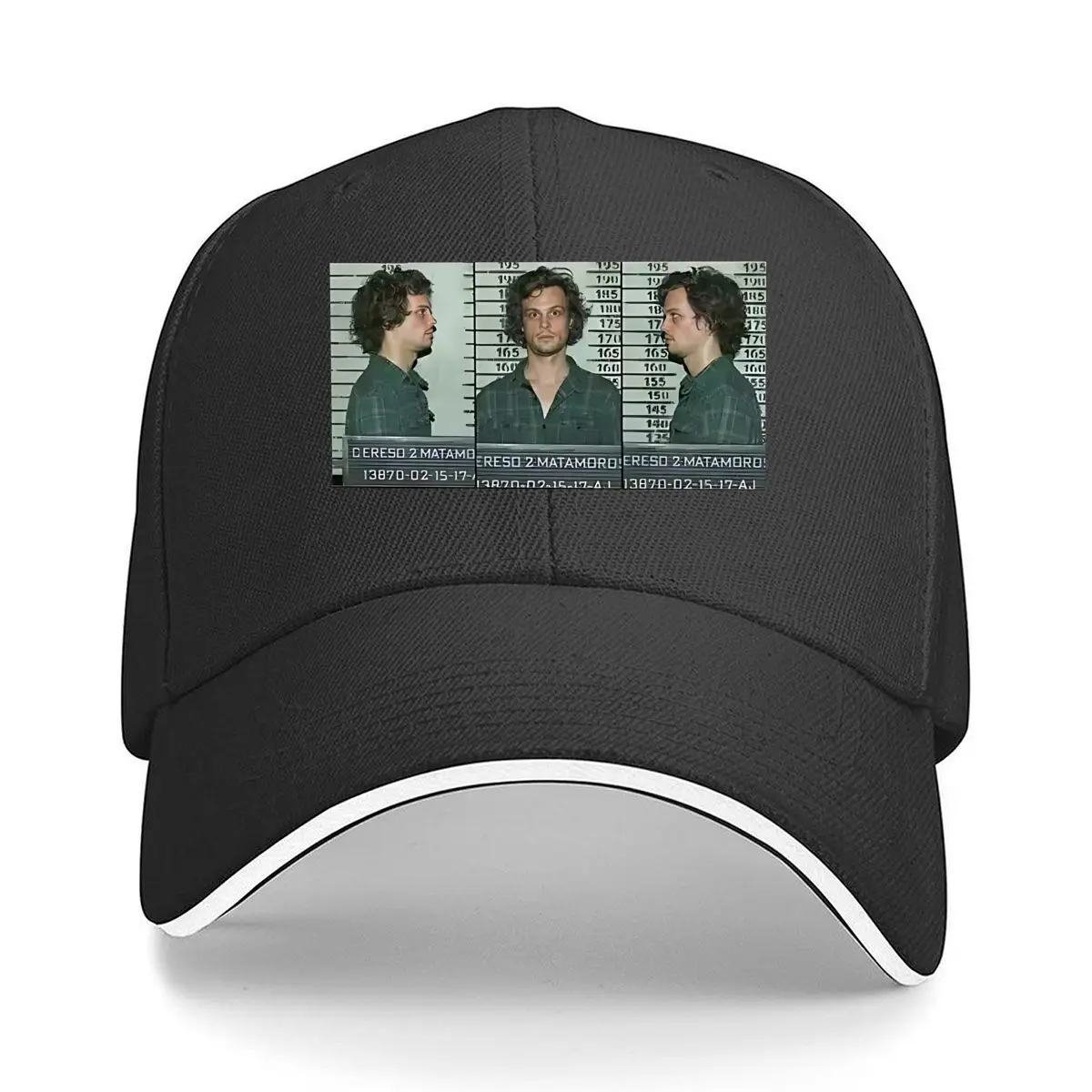 Wanted Mugshot Height Chart 02 15 17 Sandwich Baseball Cap
