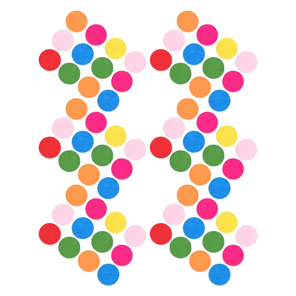 

150Pcs Math Counters Wooden Learning Discs Colorful Round Wood Blanks Educational Activity Set for Teaching Tool