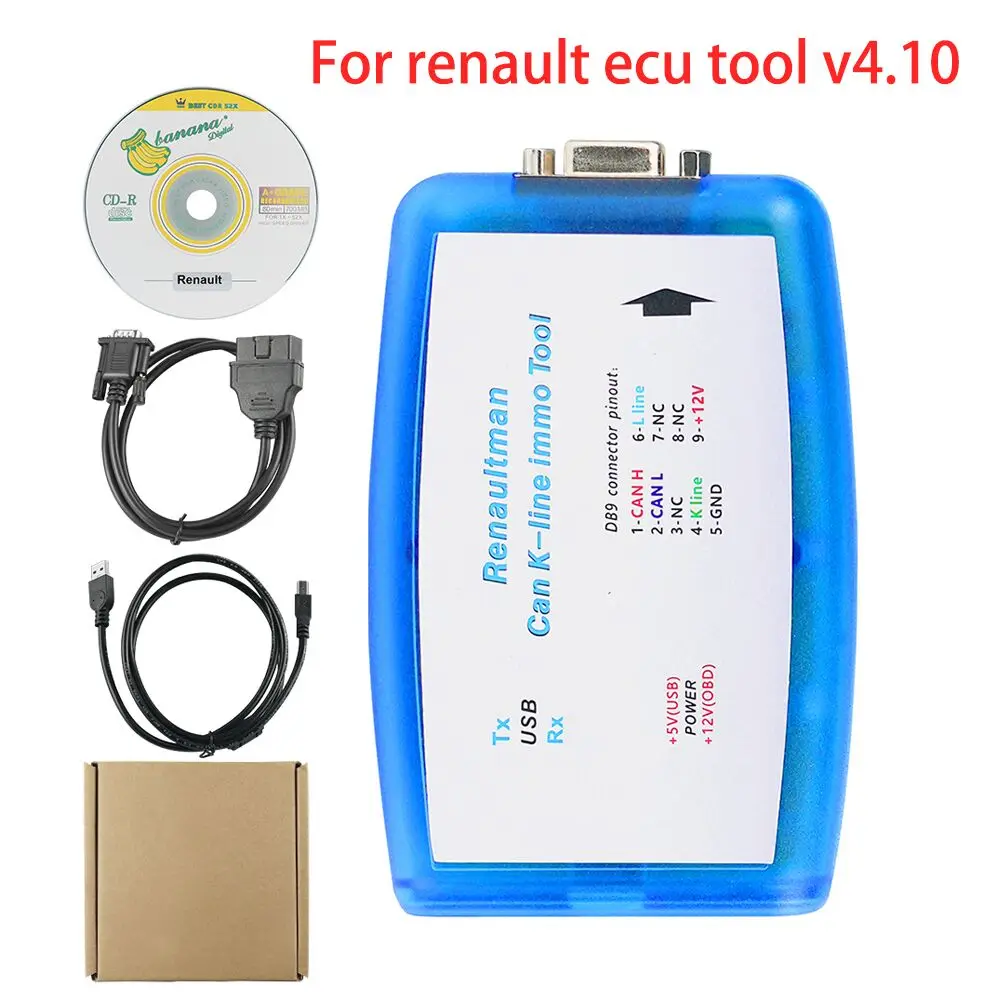 NEW V4.10 For Renaultman Can K-line Immo Tool for Renault CAN/K-line Immo Tool OBD2 Auto ECU Programmer Read/Write EEPROM