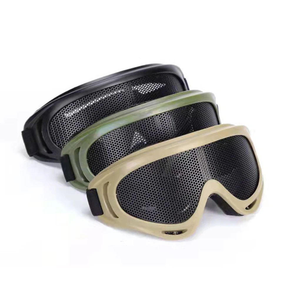 

Tactical Paintball Steel Wire Mesh Goggles Eyewear Hunting Shooting Net Glasses Shock Resistance Eye Game Protector