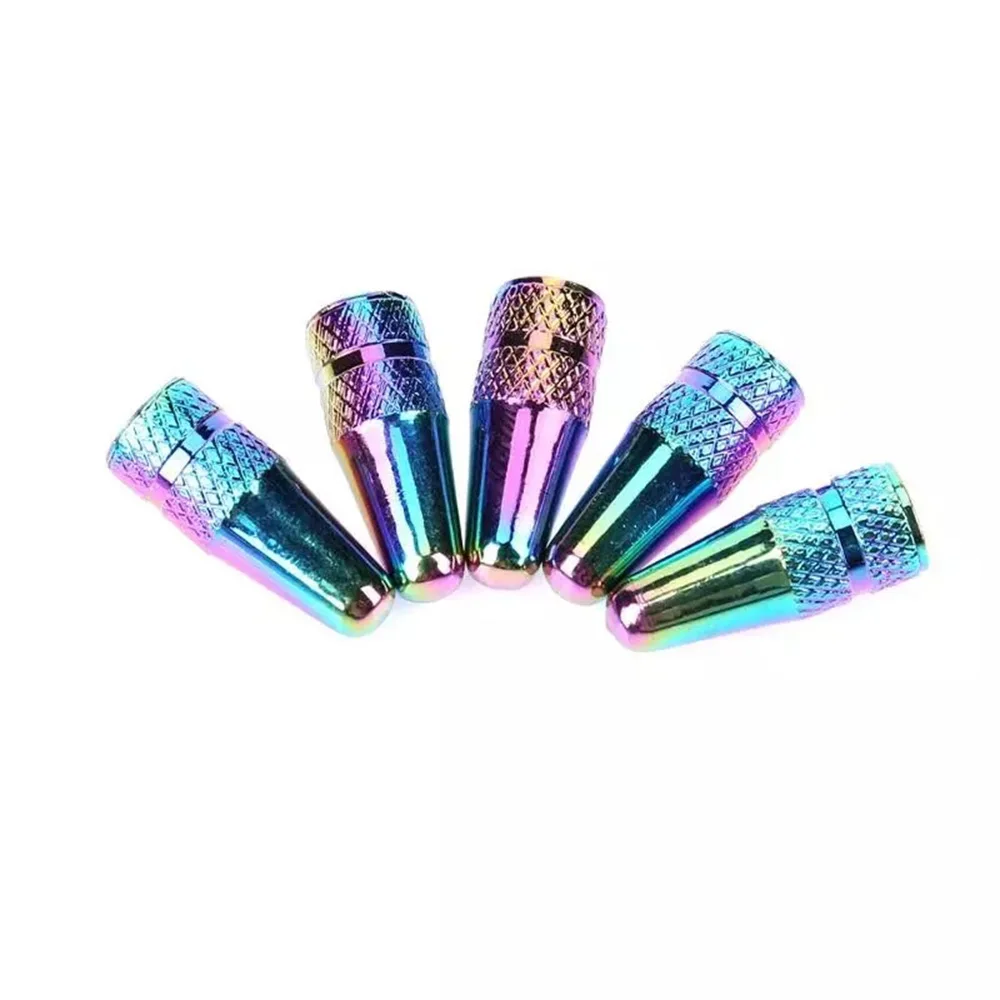 Color Plating Multicolour Road Bike Mountain Bike Aluminium Alloy Cycling Accessories Valve Cap Presta Valves Tyre Air Caps
