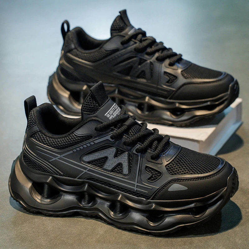 

Men's Korean thick-sole sports fashion tide shoes four season soft-sole outdoor running shoes student breathable casual sneakers