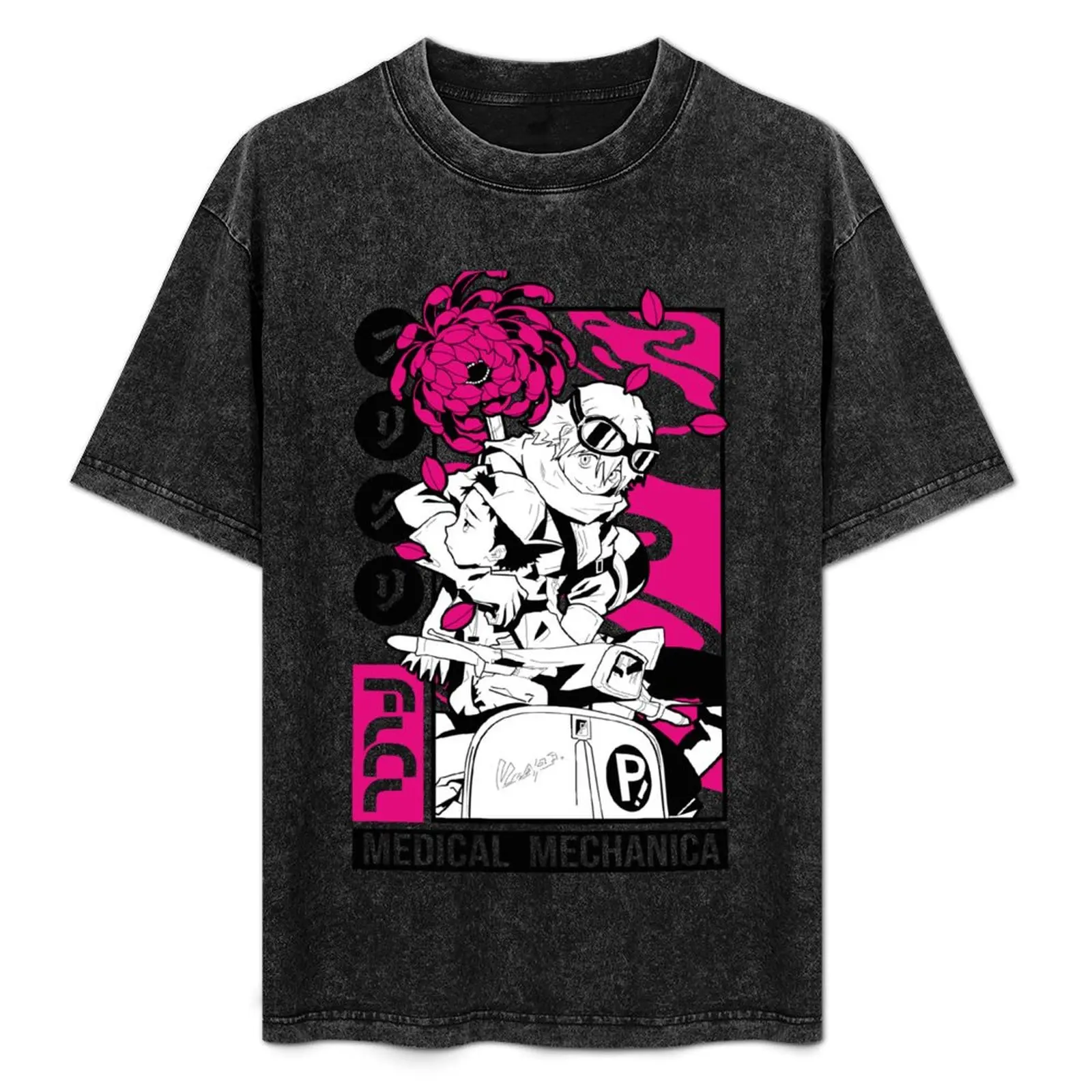 FLCL Haruko magenta T-Shirt baggy shirts aesthetic clothes animal prinfor boys plus size clothes tee shirts for men