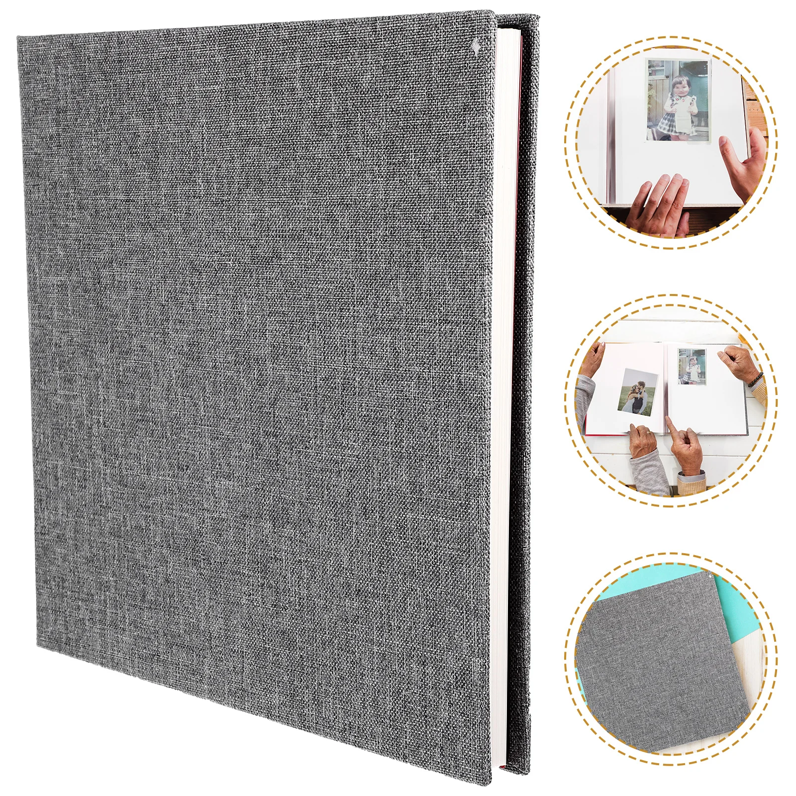 

Scrapbooking Retro Photo Album Wedding Self Adhesive Grey Couples Picture Travel