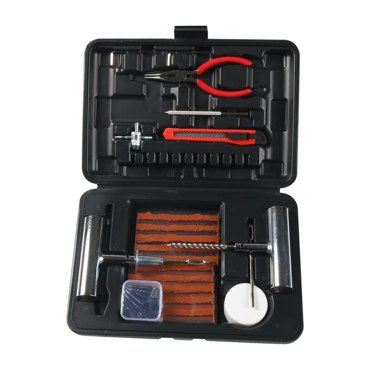 70PCS Tire Repair Kit, Heavy Duty Tire Plug Kit, Tire Patch Kit for Fix A Flat, Tubeless Tire Puncture Change Tool Kit