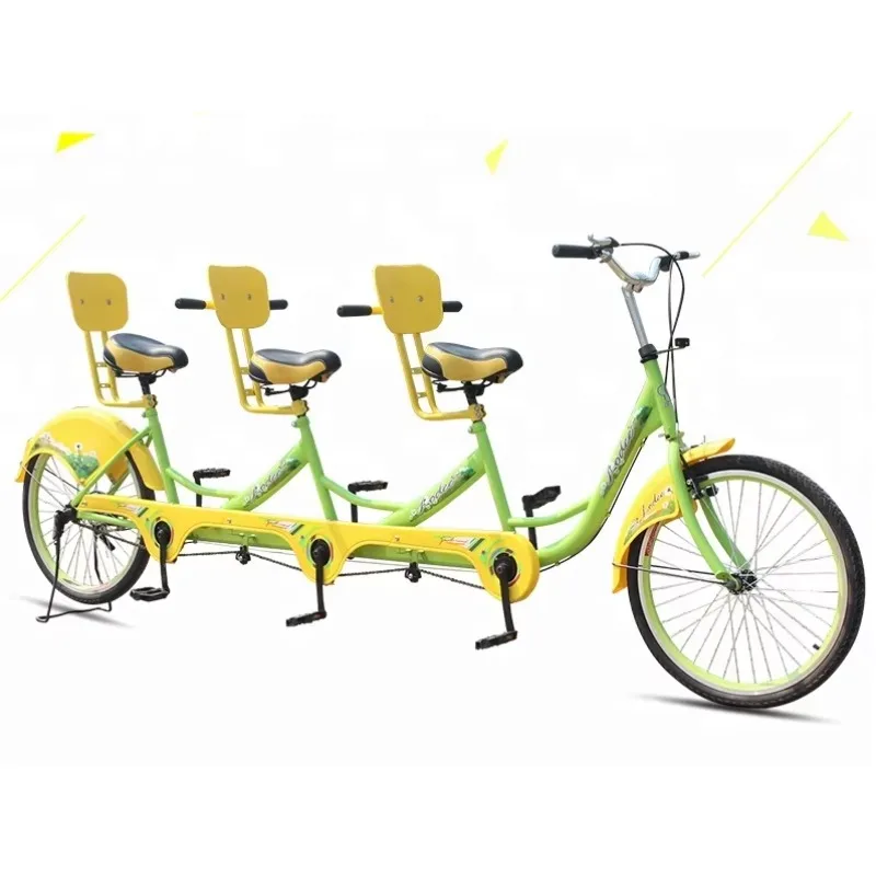 tandem Bike with Three Seats for Funny Sightseeing Tour and Cycling