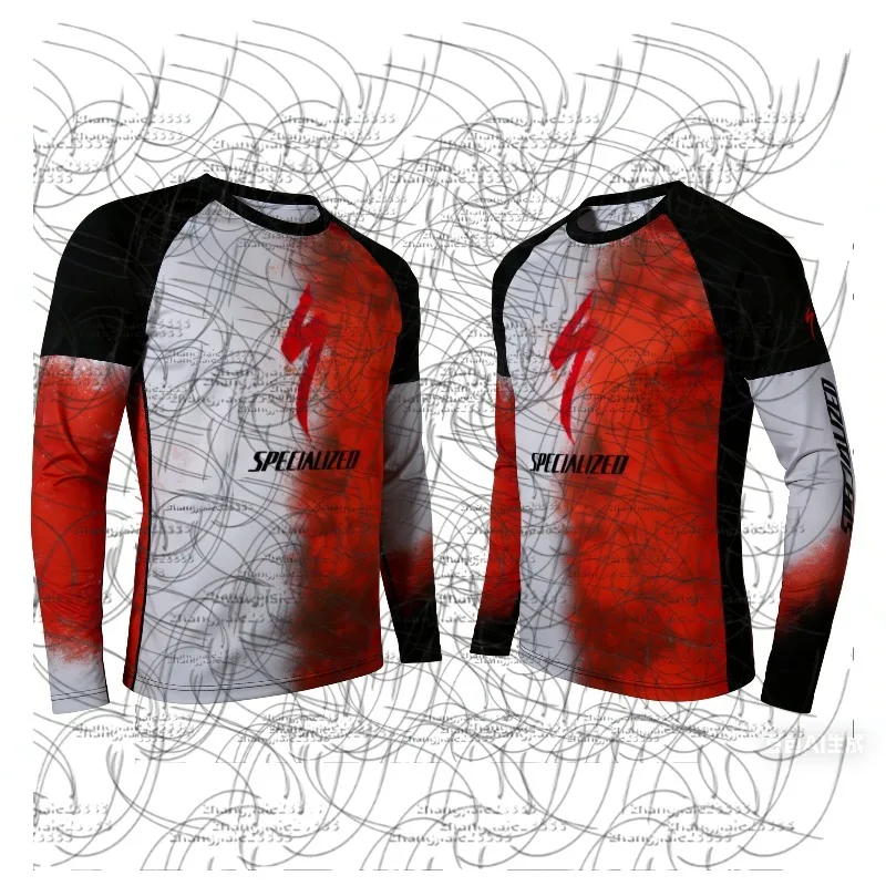 

Новая мужская быстросохнущая спортивная футболка с 3D-принтом, с длинным рукавом, для повседневной носки, для езды на горном велосипеде и бездорожья