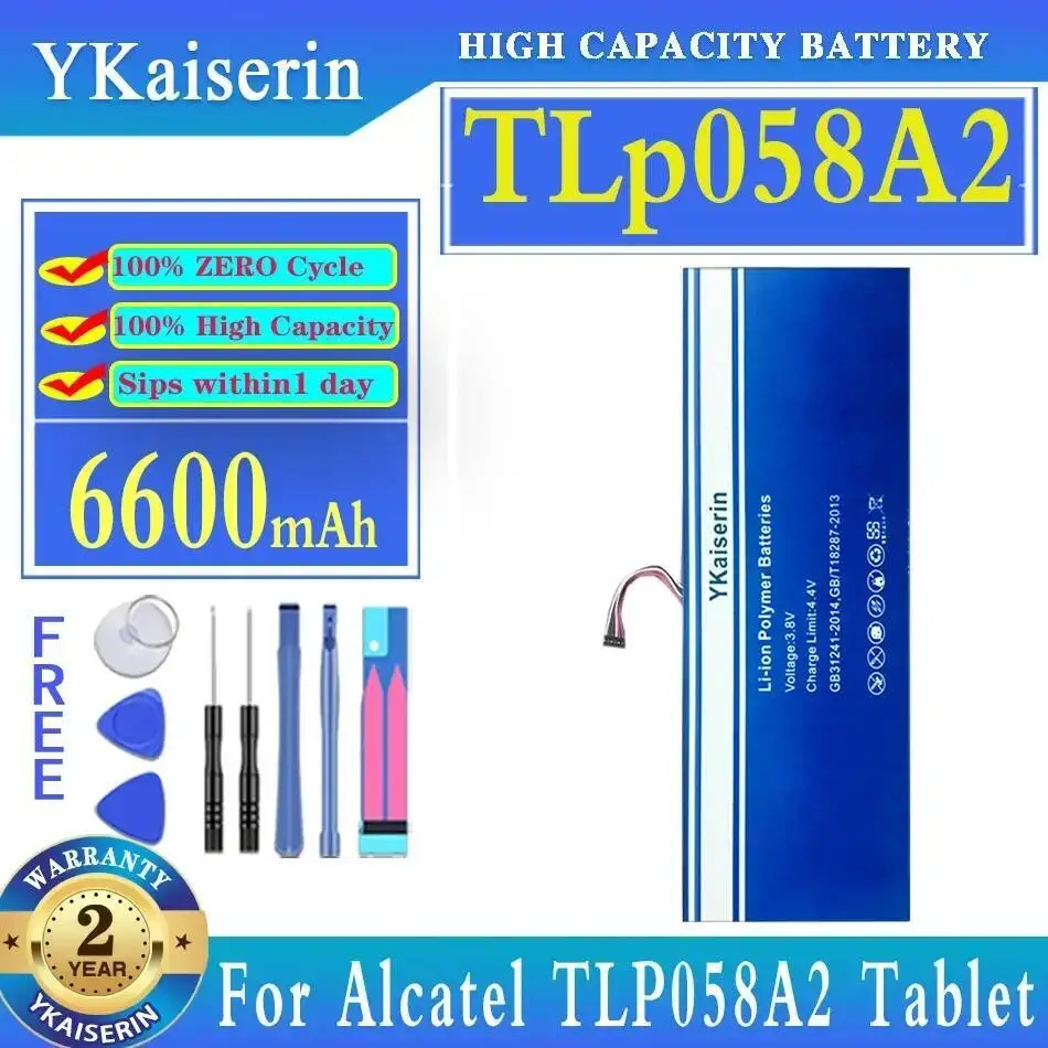 

Lightweight For Alcatel TLP058A2 Long-Lasting 6600Mah Laptop Battery