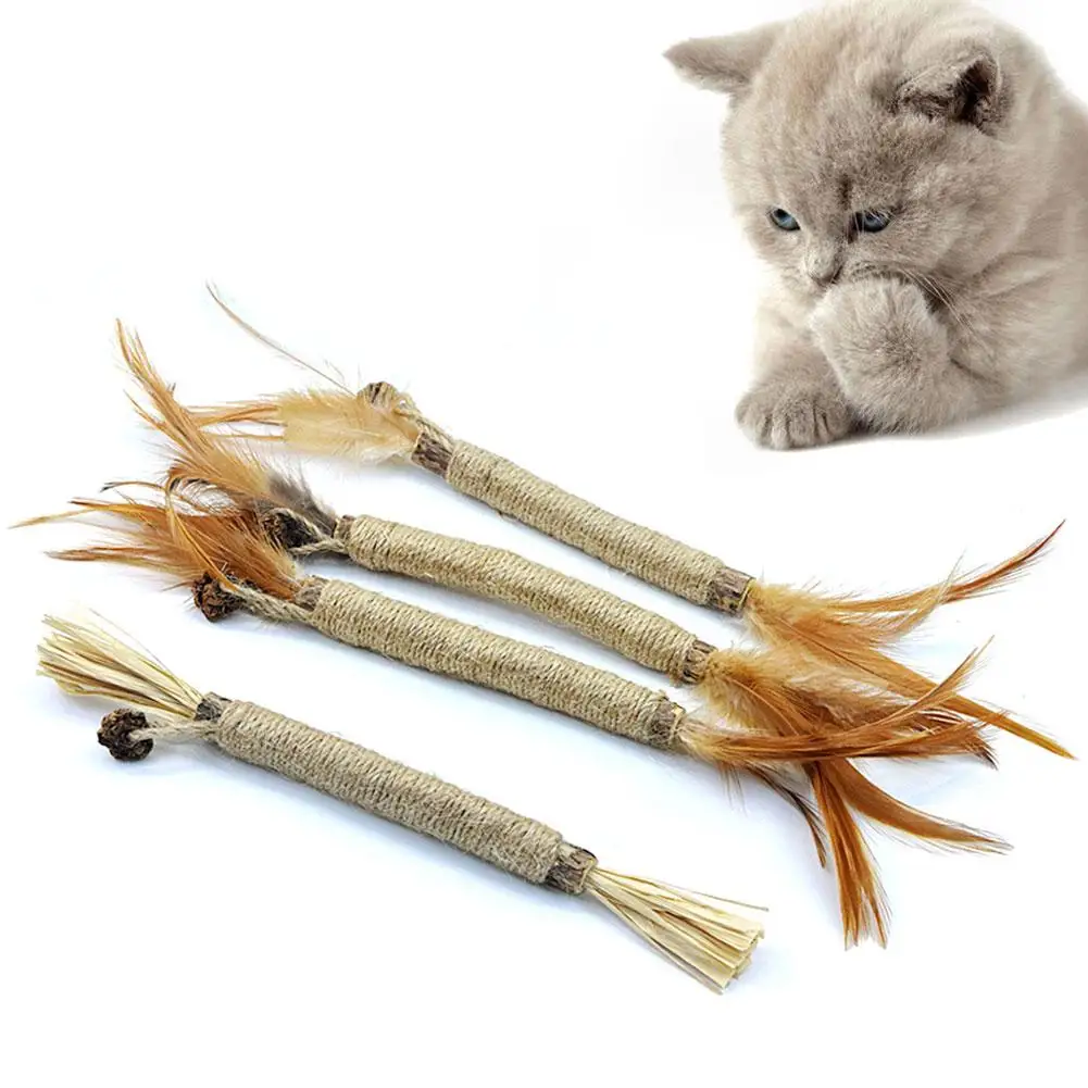 

Cat Toys Silvervine Chew Stick Pet Snacks Sticks for Kitten Cats Cleaning Teeth Cat Accessories X5L0