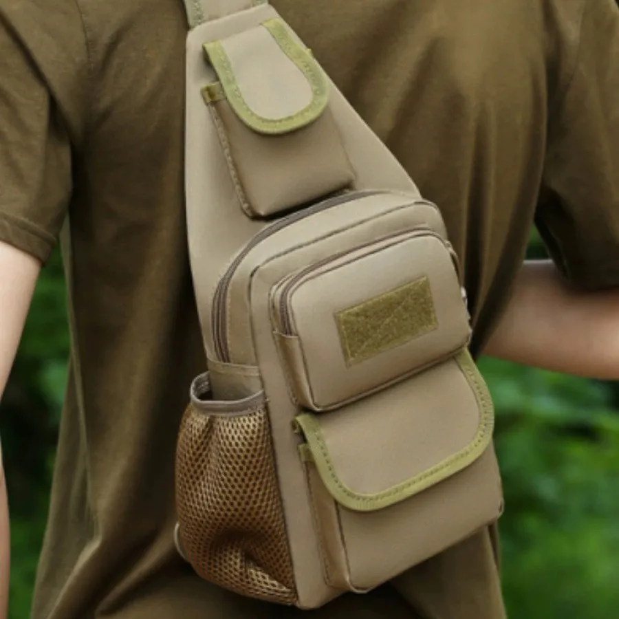 

Износостойкая камуфляжная нагрудная сумка из ткани Оксфорд, мужская легкая тактическая нагрудная сумка, альпинистская сумка через плечо