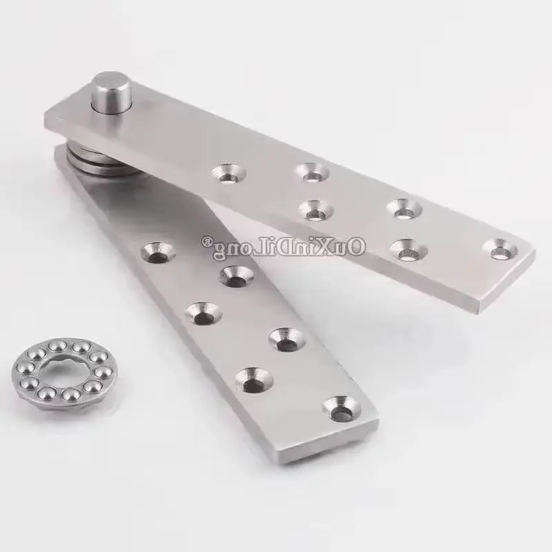 Brand New 2PCS Stainless Steel Heavy Door Hinges 360° Rotary Invisible Hidden Door Pivot Hinges Up and Down Mount Door Shaft