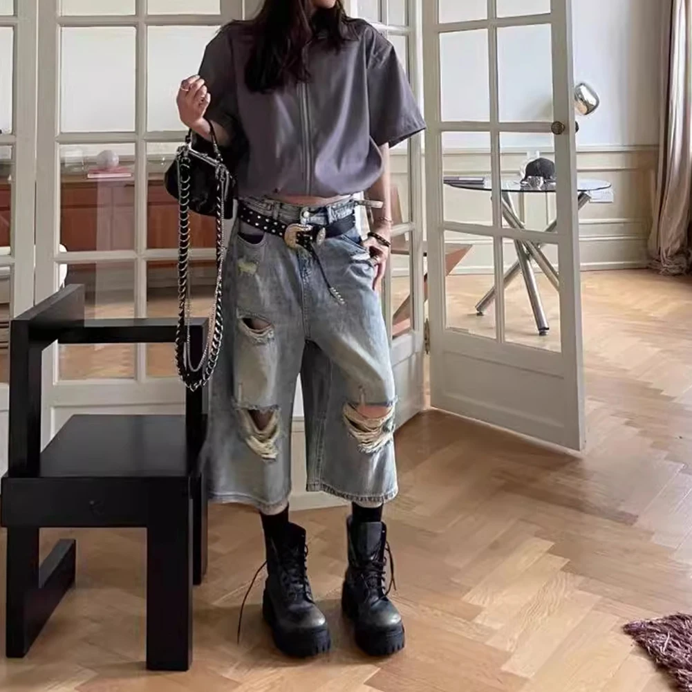 ملابس غير رسمية على الموضة اليومية مقصوصة بأرجل مستقيمة طوال الموسم سراويل نسائية عتيقة سراويل فضفاضة تناسب الإناث