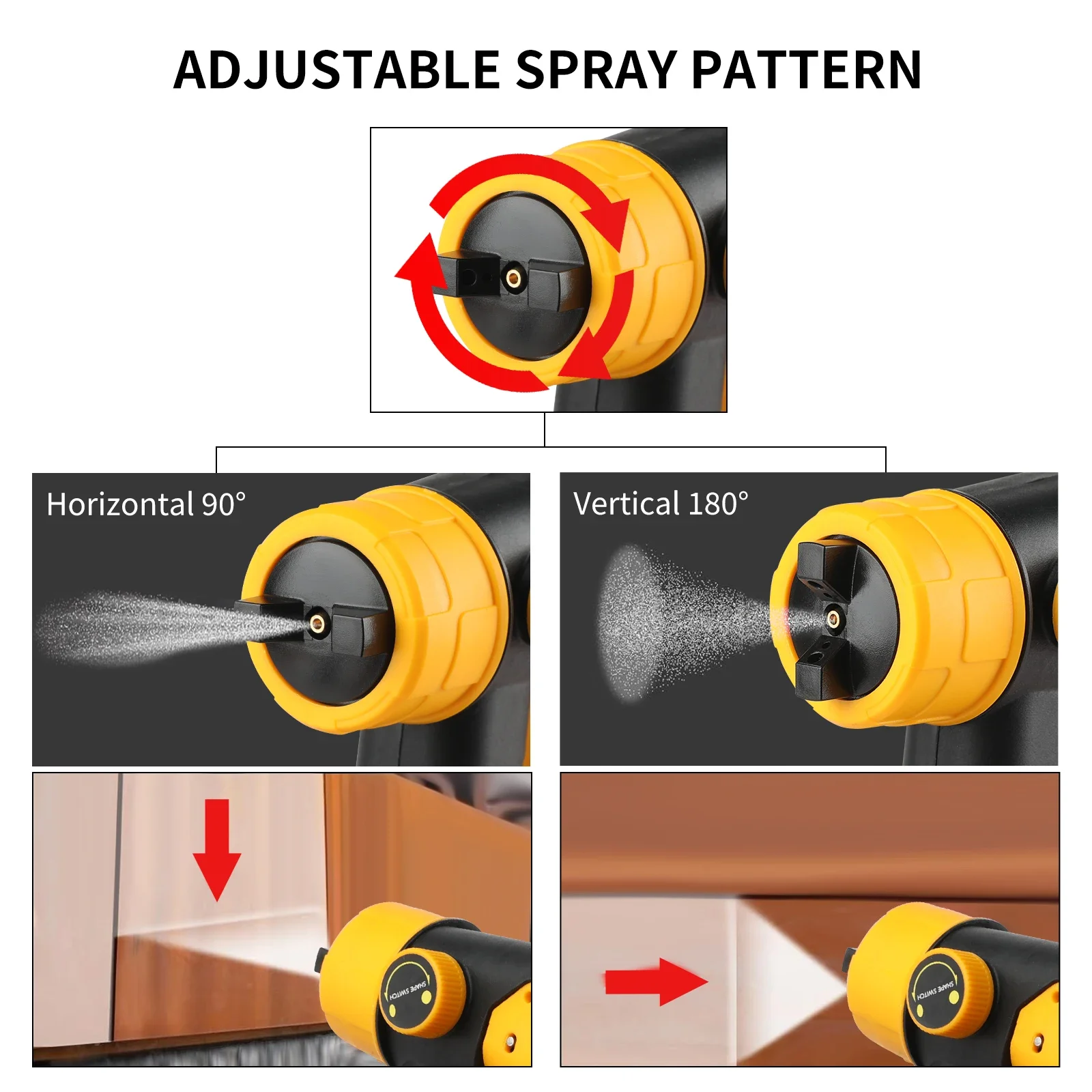 DEWALT 800 ml elektrische Spritzpistole – kabellos, 18 V Batterie – professionelle Qualität für gleichmäßige Mäntel an Wänden, Schränken und DIY-Bastelprojekten!