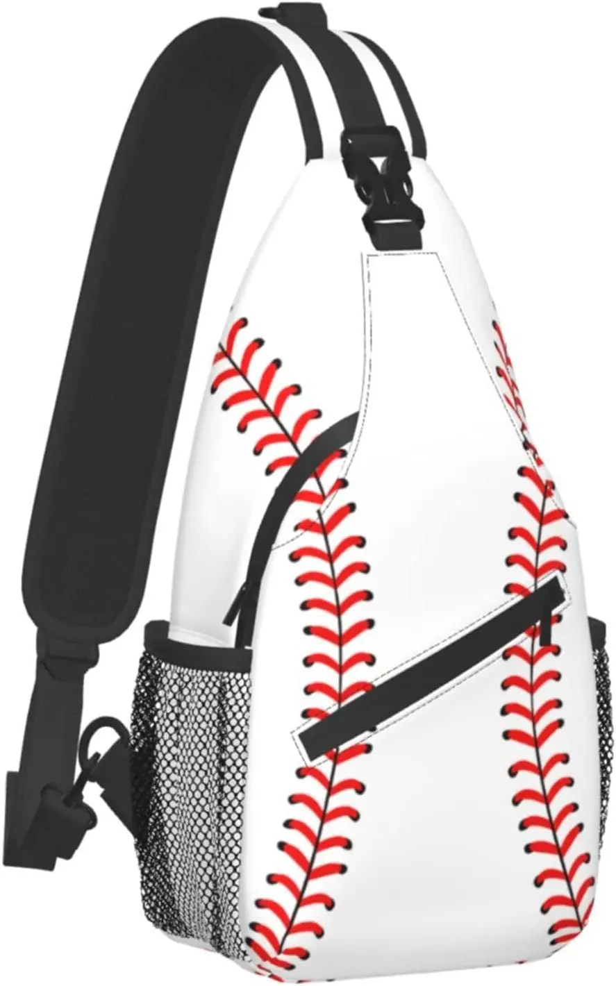 Baseball Sling Bag Chest Bag Sport Baseball Crossbody Bags For Mens Womens