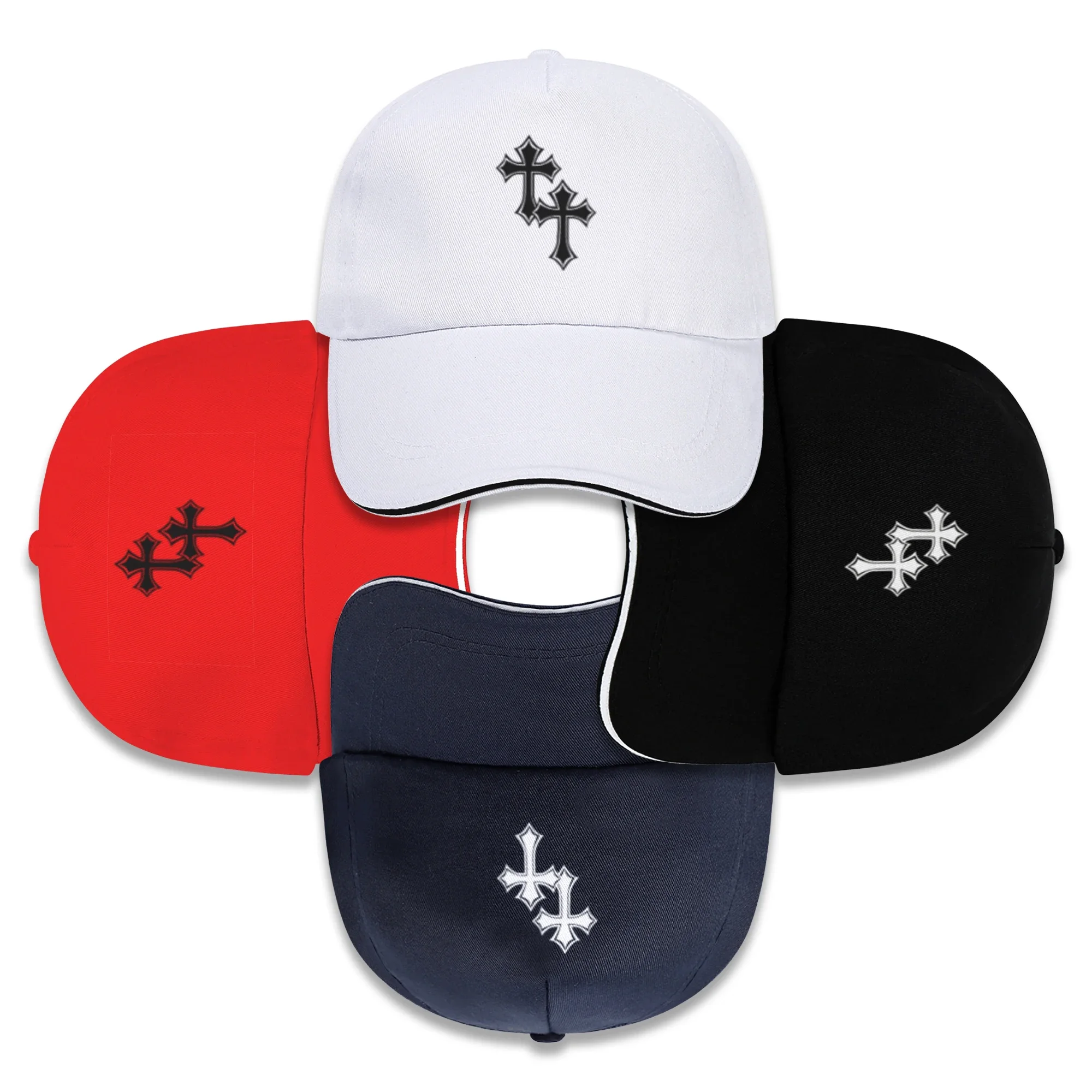 

1pc Spring/Summer new sunblock cap Unisex baseball cap Art cross print adjustable retro casual cap Travel Outdoor sports