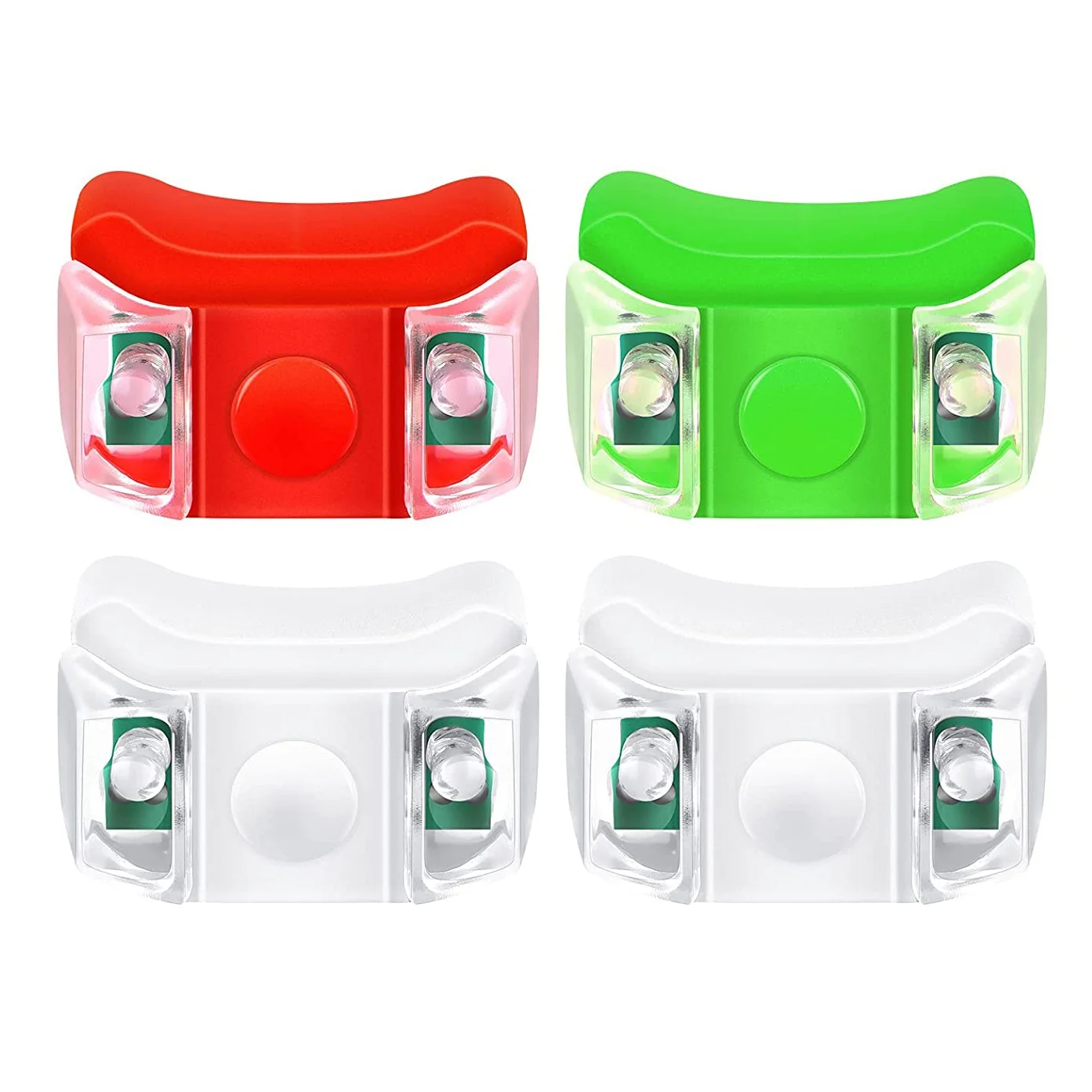 

4 x LED Boat Navigation Lights for Boat Yacht Motorboat Bike Hunting Night Running Fishing (Red, Green,