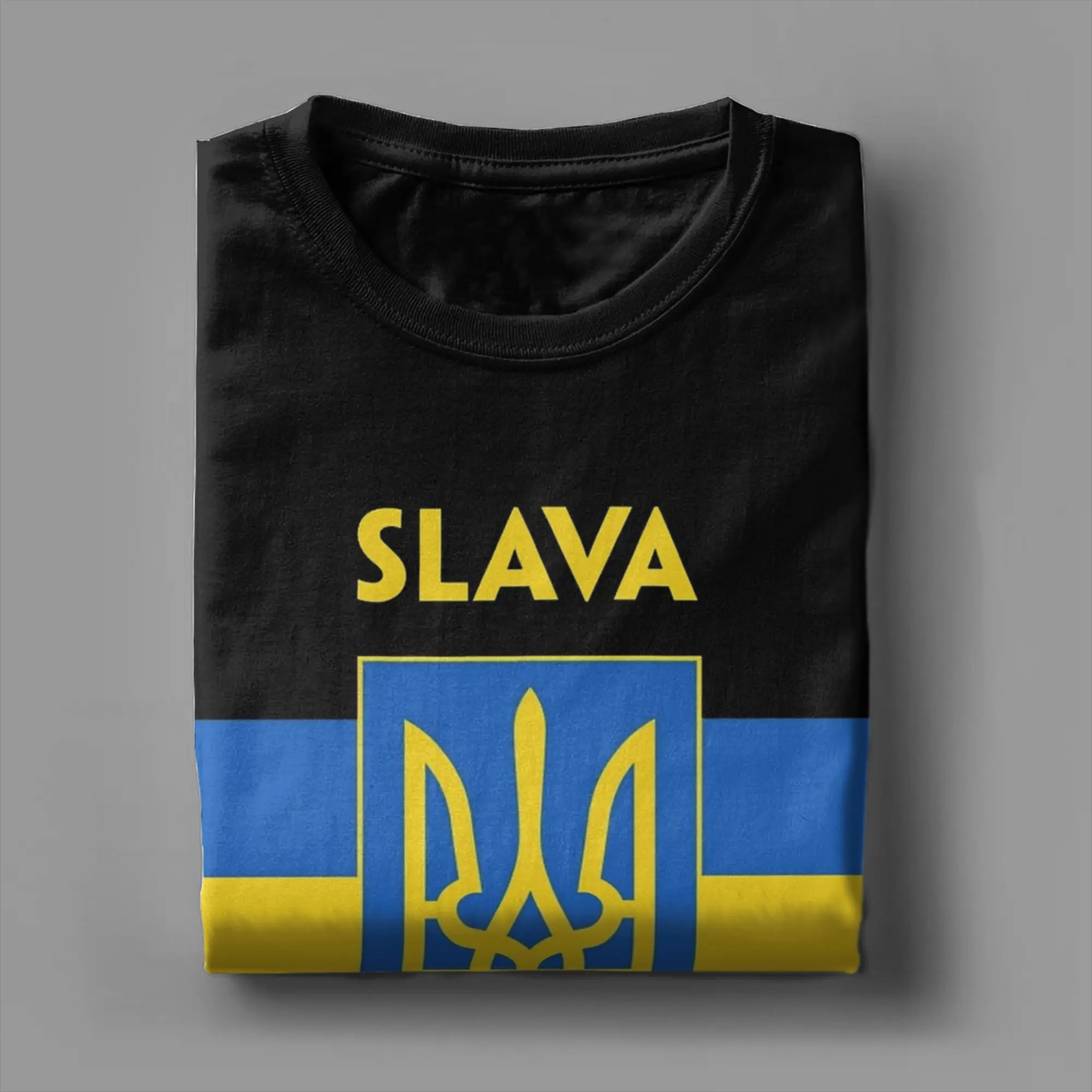 سلافا أوكرانيا ترايدنت الرجال النساء تي شيرت المجد إلى أوكرانيا دعم أوكرانيا بروتست تيز تي شيرت 100% القطن الملابس الأصلية