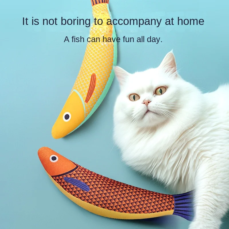 

Cat Toy Catnip Fish Relieving Stuffy Artifact Little Yellow Croaker Molar Cat Teaser
