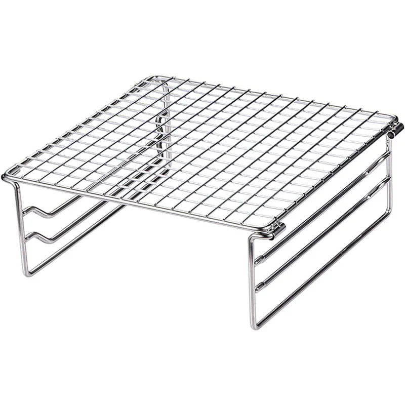 ABNQ Folding Grill Grate Camping Grill Folding Grill Mini Outdoor Grill Grid Stainless Steel for Picnic Hiking Camping BBQ