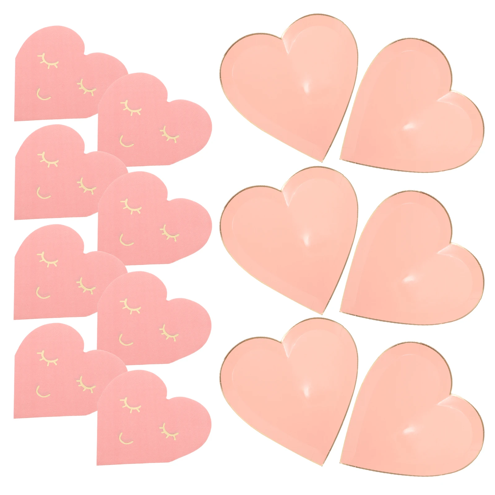 

Love Paper Tray Heart-shaped Plate Home Plates Iced Dessert Tableware Child Festive Party
