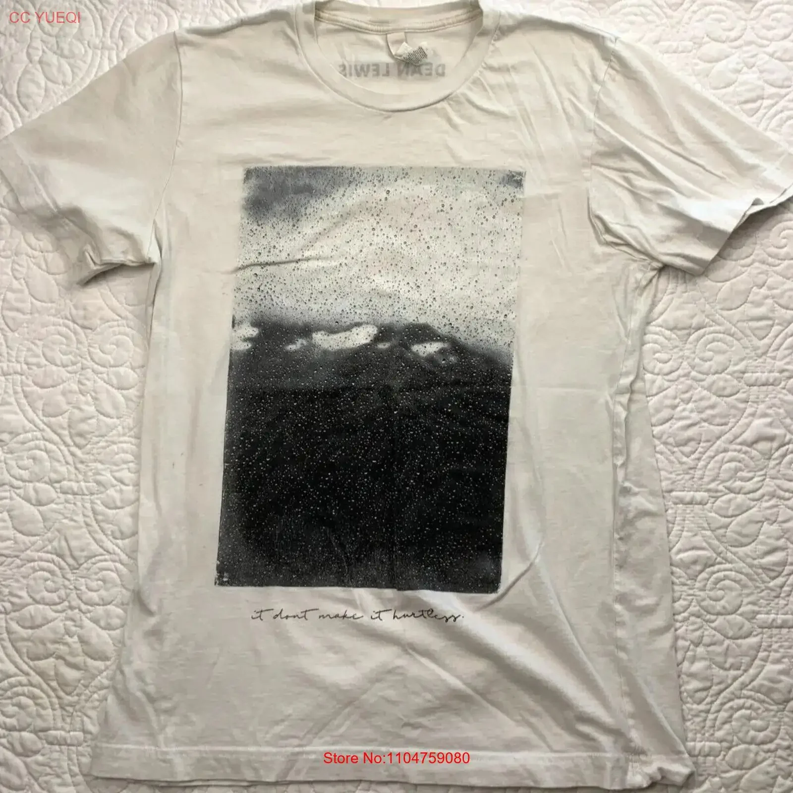 Mens Medium Dean Lewis It Don't Make Hurtless T Shirt Music White Short Sleev vintage Washed Comfortable fashion graphic