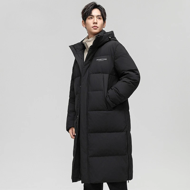 

Парка с капюшоном и буквенным принтом, мужские парки на молнии, куртки с длинными рукавами, верхняя одежда, ветровка со сращенными карманами, свободная зима 2025 г., повседневная одежда