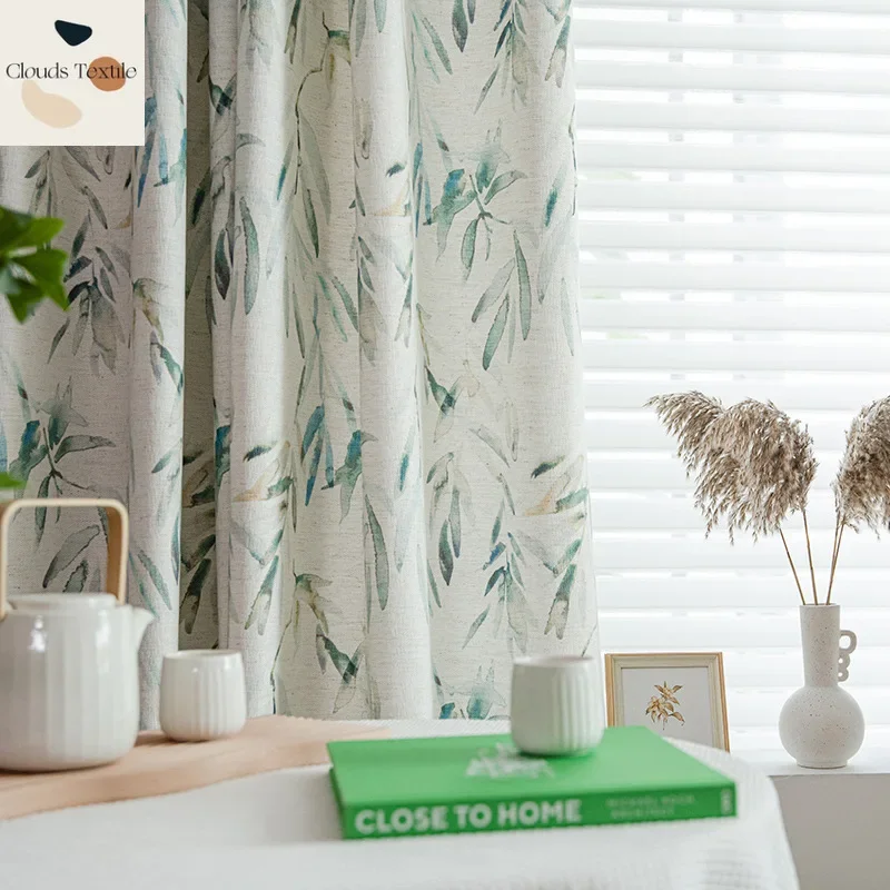 

Curtains for Living Dining Room Bedroom Ins Wind Blackout Living Room Curtain Fabric Finished High-grade Balcony Curtains
