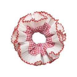 Scrunchies de cabelo para mulheres, anéis elásticos de cabelo, laço estético Donuts, suporte rabo de cavalo, Updoy