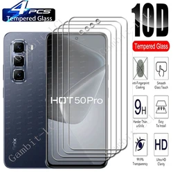 4PCS HD For Infinix Hot 50 4G Screen Protective Tempered Glass ON InfinixHot504G InfinixHot50 Hot50 X6882 Protector Cover Film