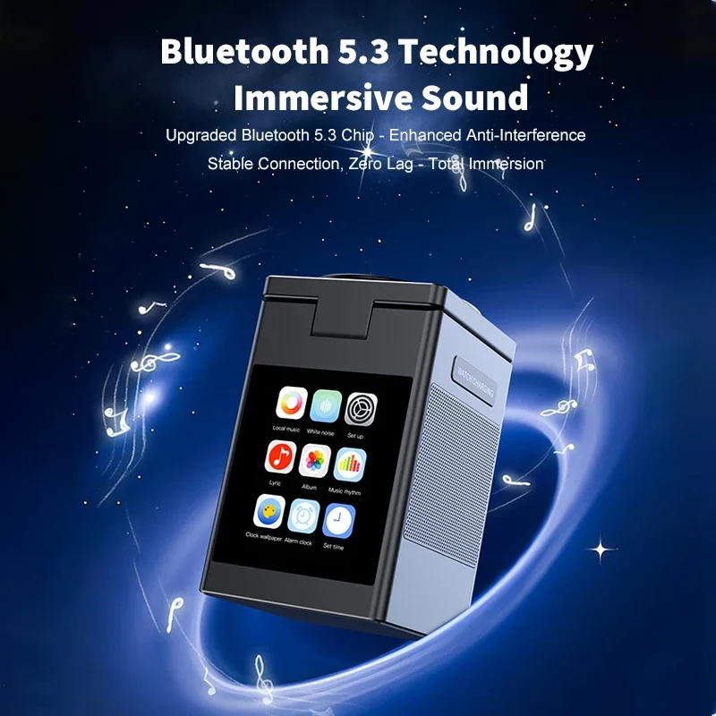 schermo-led-caricatore-wireless-magnetico-supporto-altoparlante-bluetooth-sveglia-per-iphone-16-15-14-pro-max-apple-watch-airpods-pro