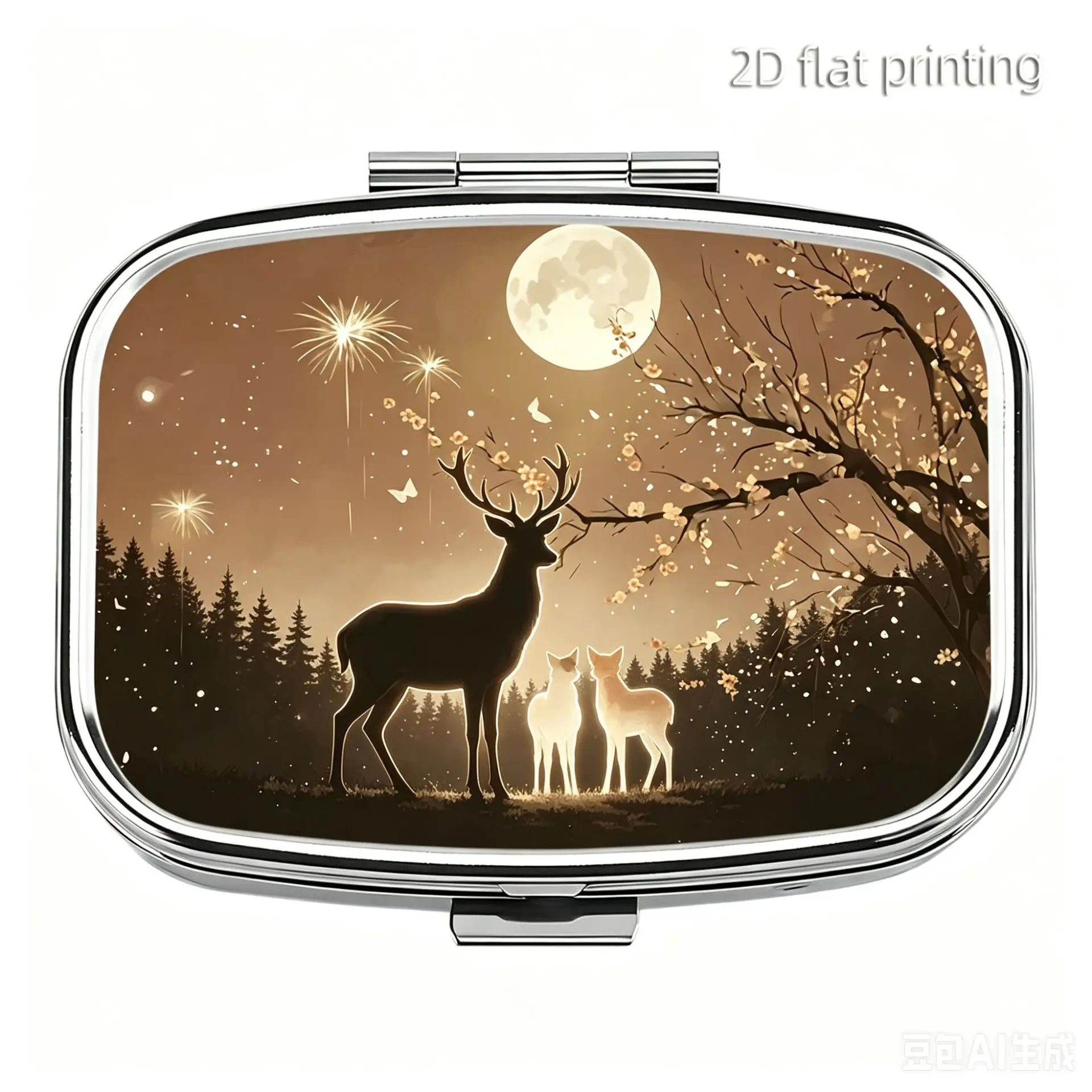 Durable Metal Pill Box with Dual Compartment Design, Portable Pocket Travel Pill Organizer, Mini Vitamin Dispenser, Multifunctional Jewelry Storage Box, Creative Travel Souvenir Gift