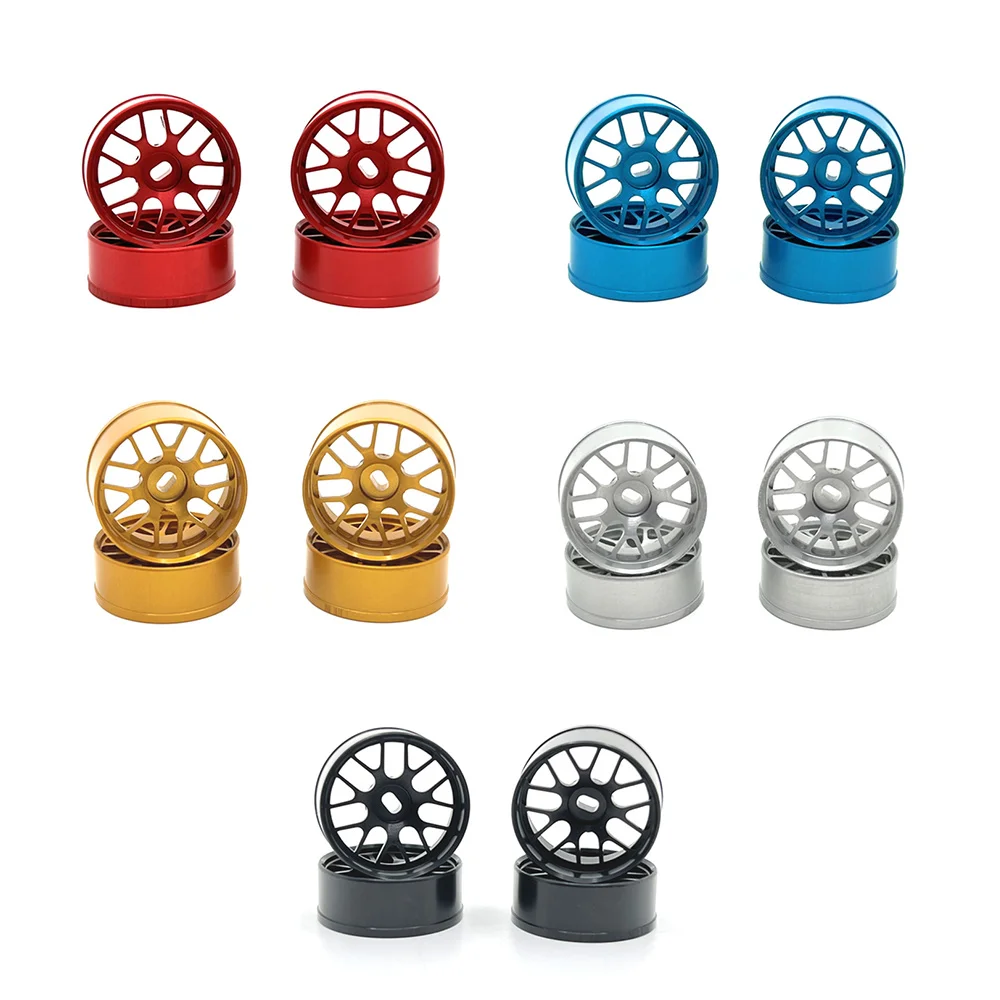 4Pcs Metal Wheel Rim Wheel Hub for Wltoys 284131 K969 K989 K999 P929 Mini-Z Mini-Q Mini-D 1/28 RC Car Upgrade Parts,3