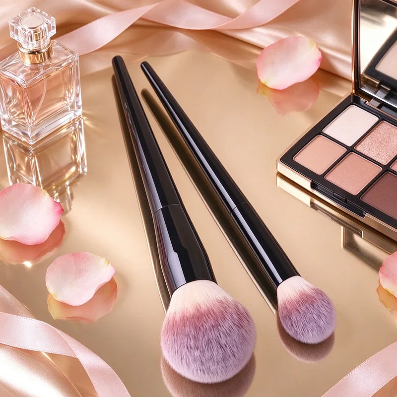 2Pcs Makeup Brushes Set Fluffy Synthetic Bristles Large Size Powder Blush Brush for Face Contour Highlight Beauty Makeup Tools