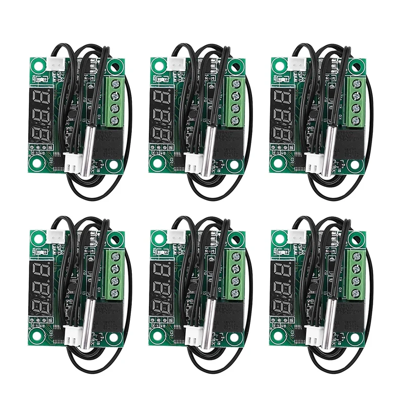 

6Pcs W1209 Digital Thermostat Temperature Controller Boards -50-110 Celsius Electronic Temperature Control Switch Module