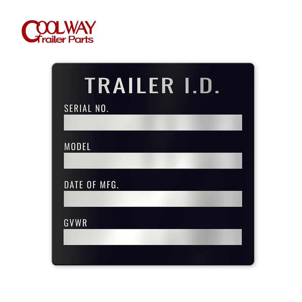 5 Inch Blank or Engraved Aluminum Trailer Truck Equipment Serial Number Model # ID Tag GVWR VIN Chassic RV Camper Decal Sticker