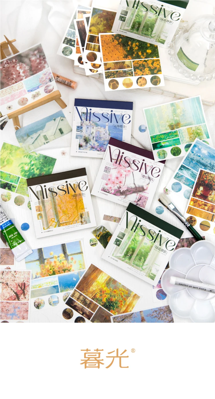Journal GO 40 Stück Landschafts-Sticker für Scrapbooking, Dekoration, Handgemachte Collage, Junk Journal, Tagebuch, Hintergrundpapier – Detail 17