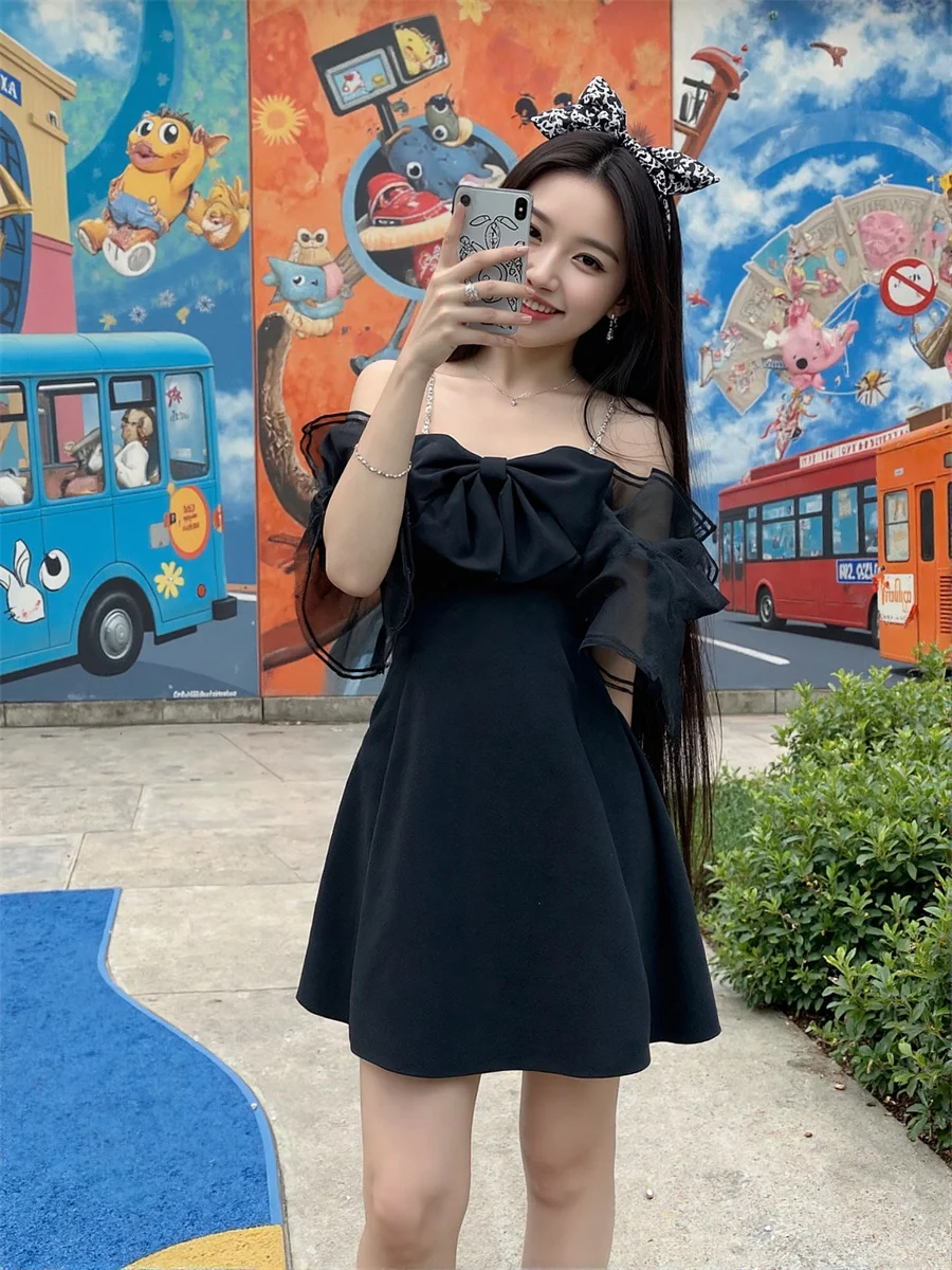 Damesjurk Verjaardag Vrouw Spaghettibandjes Slank Zomer Geplooid Ruches Ruches Shirring Smockwerk Gelaagd Gestapelde Laag