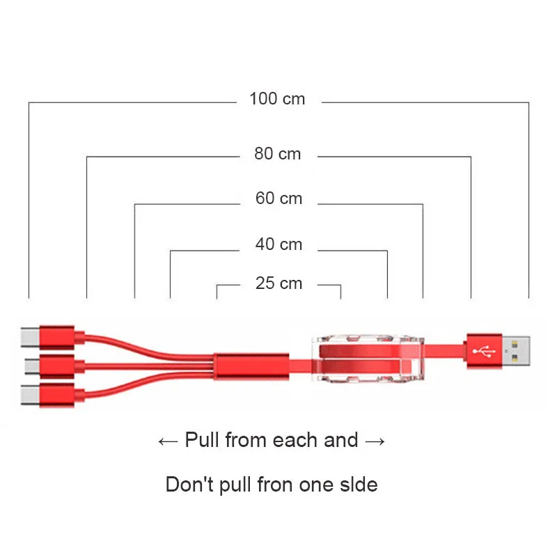 3 في 1 مايكرو USB نوع C كابل شحن شاحن متعدد لشيري تيجو 5 2 3 7 برو 8 5X IQ QQ Fulwin Face Arrizo A1 A3 A5