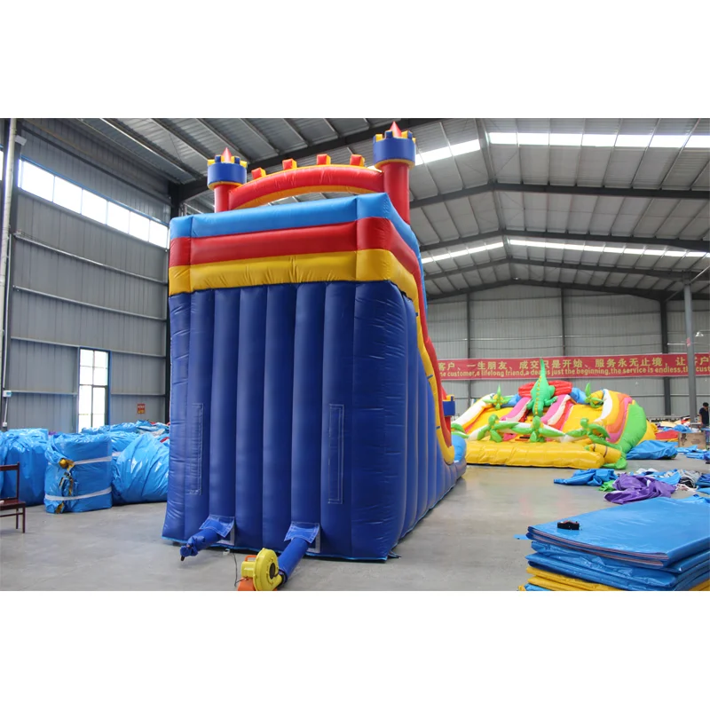 Wholesale Tropical Rush Jungle Inflatable Bouncer Air Water Slide Jumping Bouncy Castle Moon Large Bounce House Combo With Pool