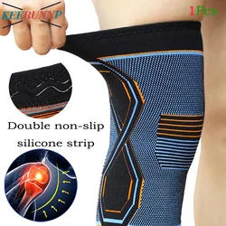 Rodillera piezas para hombre y mujer, alivio del dolor articular, manga de compresión de rodilla, soporte para correr, artritis, ACL, deportes, recuperación de lesiones, 1 unidad