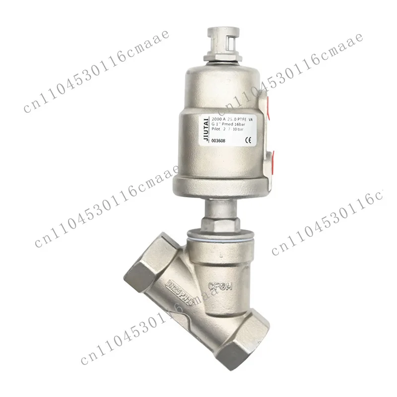 304 New Stainless Steel Head Pneumatic Threaded Angle Seat Valve, Pneumatic Thread Angle Seat Valve