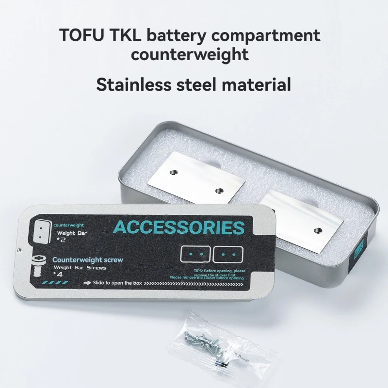 

KBDfans TOFU TKL: Утяжелитель для отсека батареи, изготовленный по индивидуальному заказу методом гравировки, из нержавеющей стали, аксессуар для клавиатуры