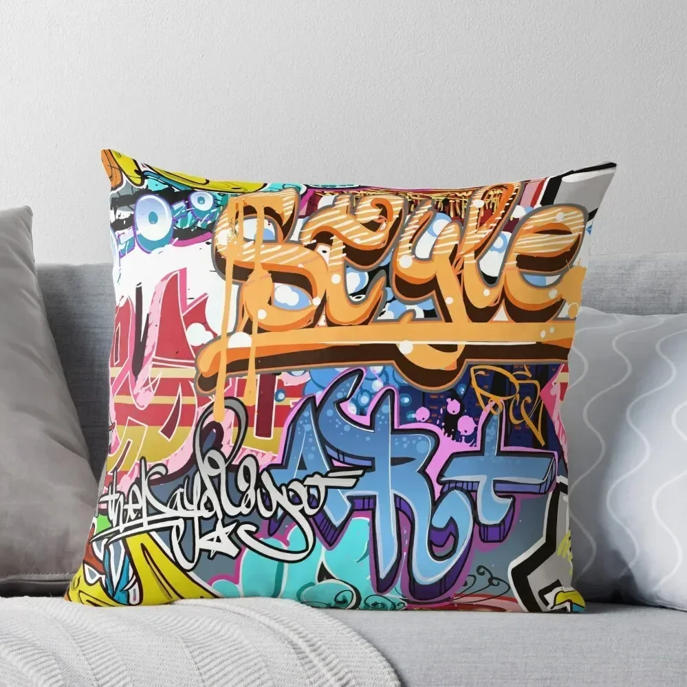 

Graffiti Throw Pillow ornamental pillows Cushions Home Decor Decorative Pillow Covers For Sofa Covers For Sofas pillow