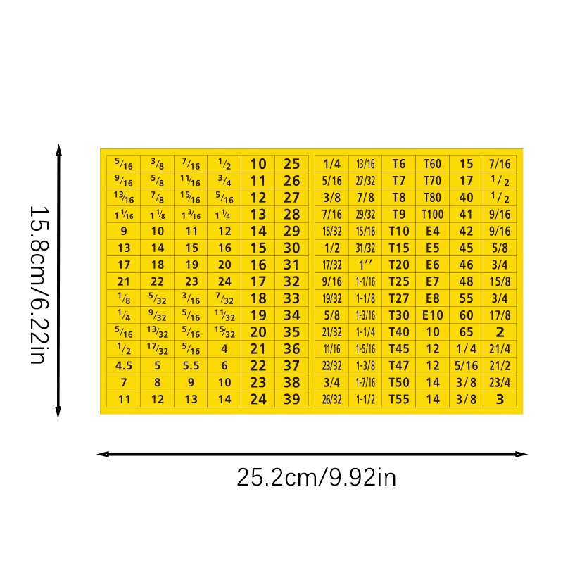 NEW 180 Pcs/set Master Socket Quick & Easy Reminder Label Stickers Chrome Decal Tags For Socket Sets Tools